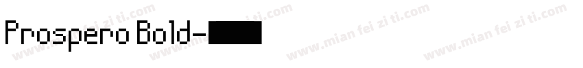 Prospero Bold字体转换